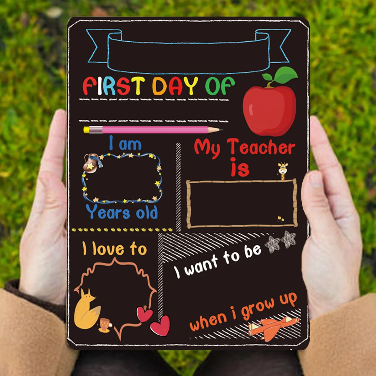 

First Day and Last Day of School Chalkboard Signs- Double- Sided Back to School Sign First Day of School Photo Prop Sign for
