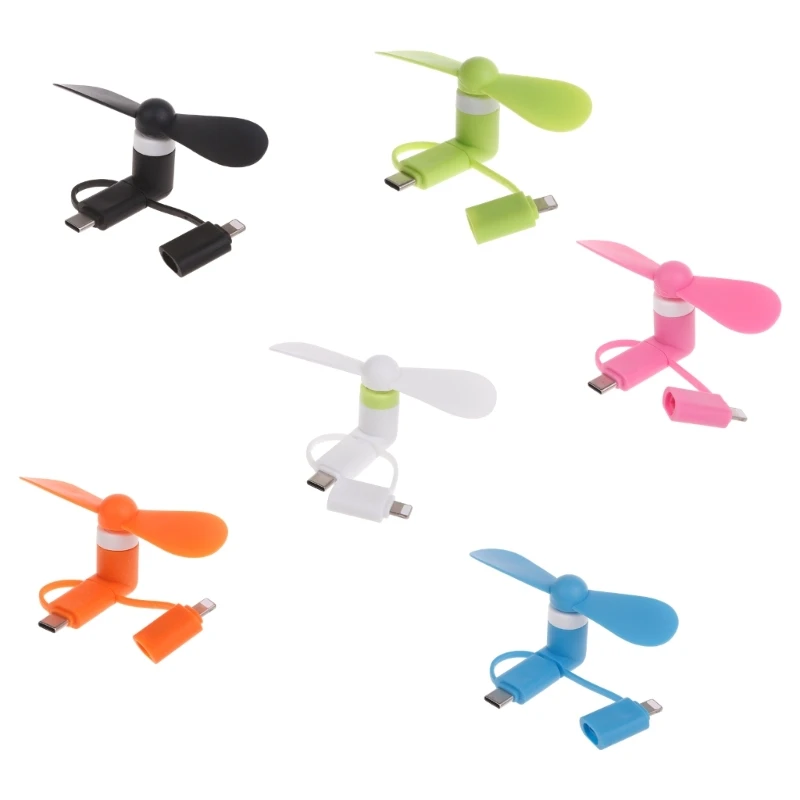 

5V 1W USB Fan Portable MicroUSB Cooler Mini Fans for Androids Phones Strong Wind and Long Working