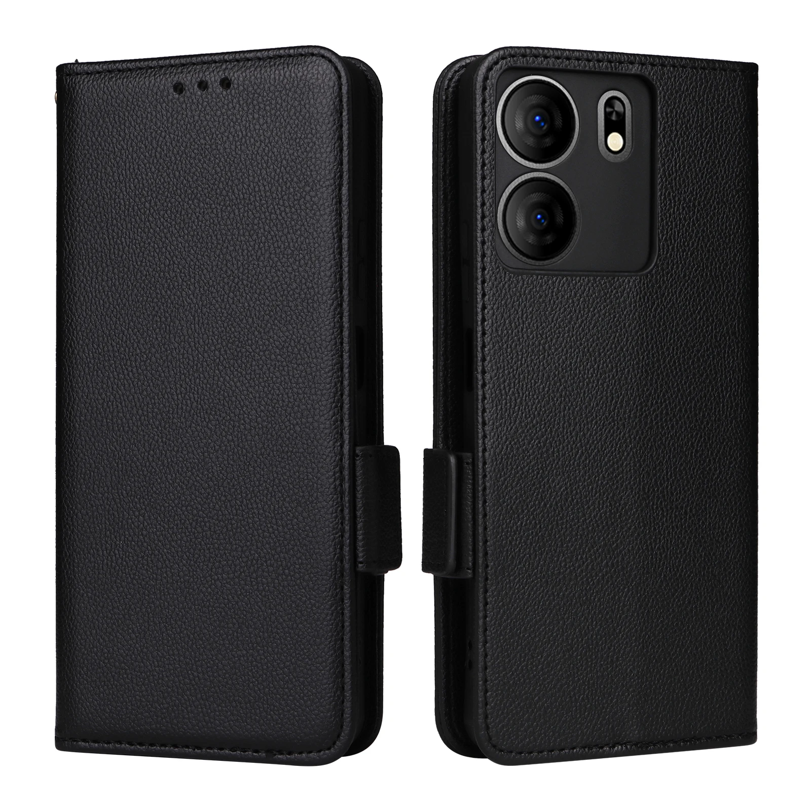 elska portmonetka z miejscem na kartę do Blu View 5 6 56 cala skórzana klapka magnetyczna boczna przycisk wzór liczi zapobieganie upadkom etui