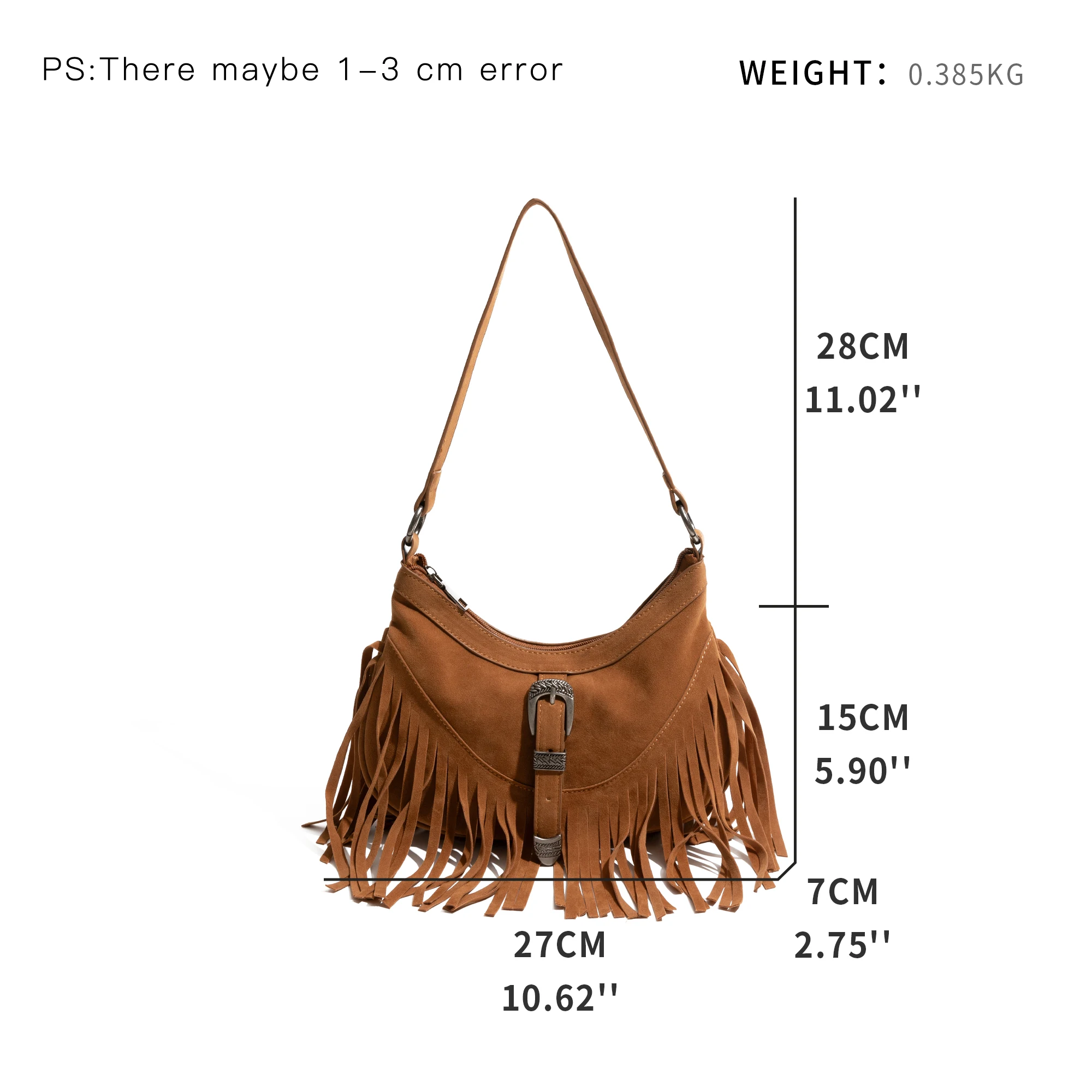 MABULA Ретро сумка через плечо из искусственной замши с кисточками для повседневной