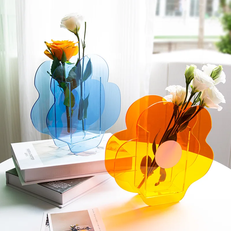 

Vase for Flowers Vase Decoration Home Table Vases Luxury Decorative Acrylic Vase flowers Crystal Flower Container home decor