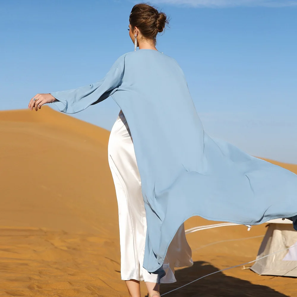 Kaftan Open Abaya Dubai Turkey Islam Arabic Muslim Dress Kimono Femme Musulmane Saudi Arabia Abayas for Women Caftan Marocain