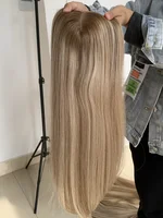 Cheap Price Blonde Color Silk Top European Virgin Hair Toppers Kippah Fall For White Women Hair Pieces
