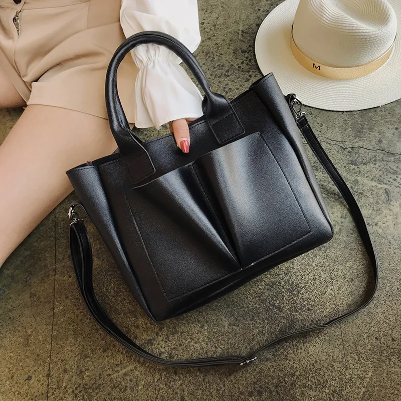 

2022 New Large-capacity Leather Bag Solid Color Shoulder Bag Handbags for Women Satchels Crossbody Bag Free Shipping Bolsos
