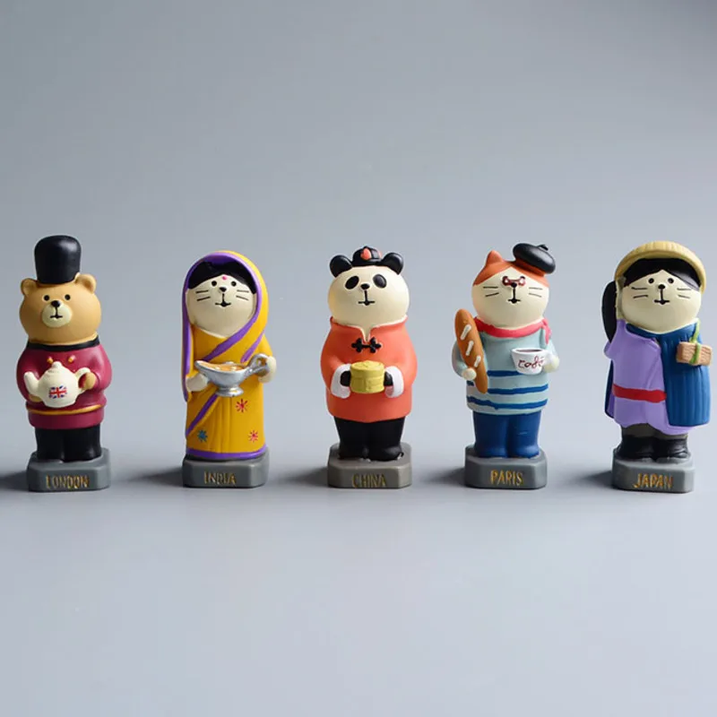 

Zakka, Япония, глобальная Серия путешественников, украшения для ванной, искусственные игрушки из смолы