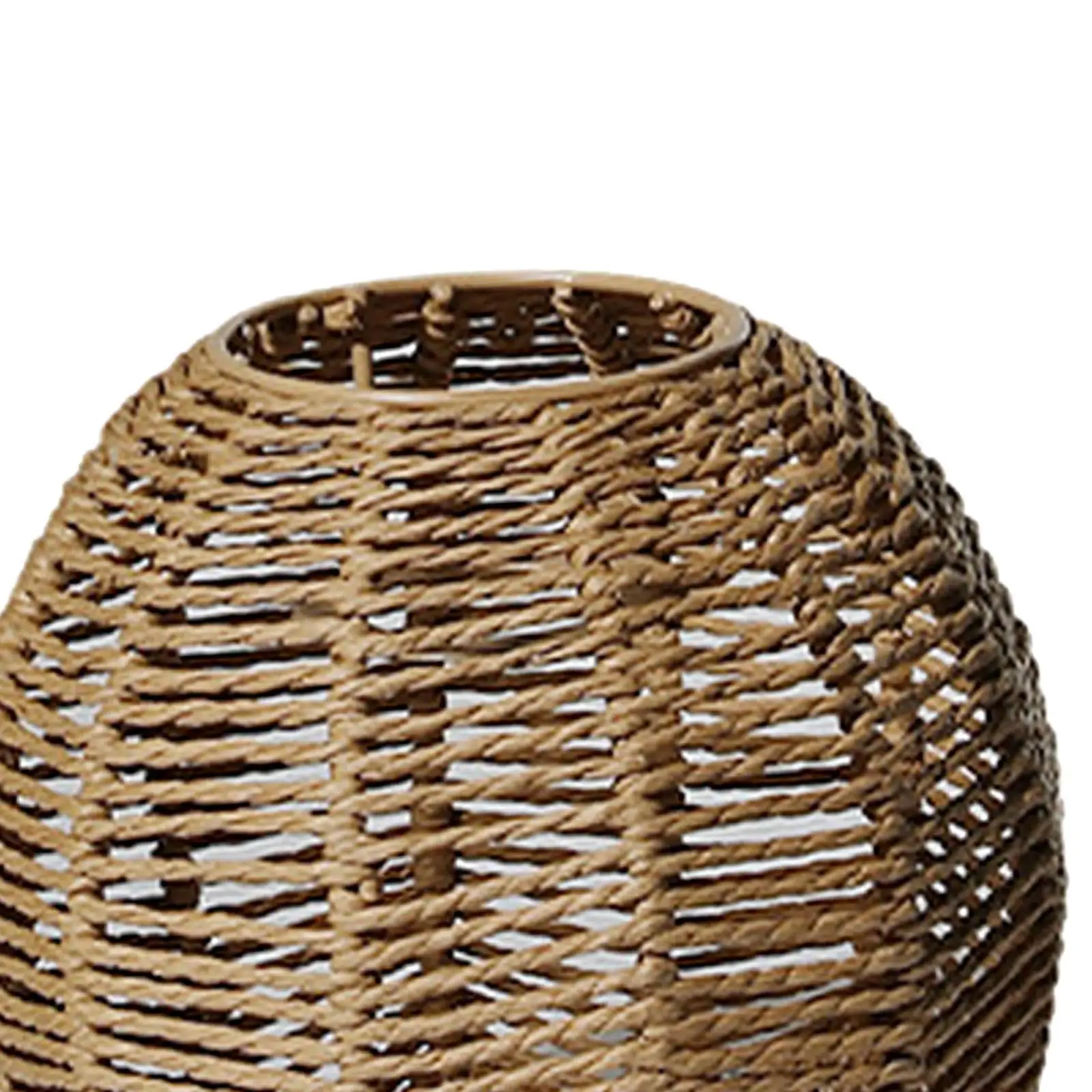 

Handmade Weaved Pendant Light Crafts Lampshade for Restaurant Bar Dining Khaki Round