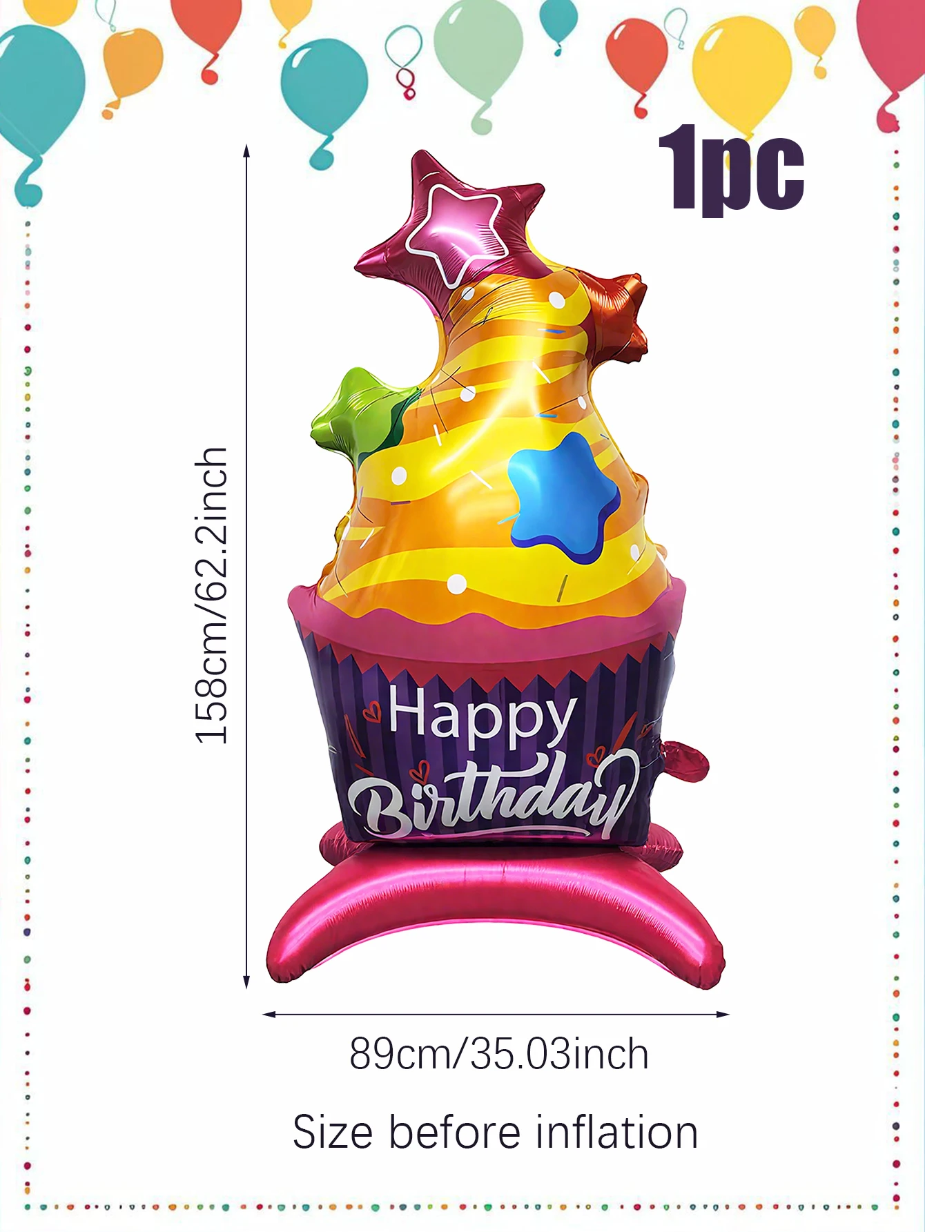 

1 Шт. Надувной Шар Из Алюминиевой Фольги Для Дня Рождения, Десертной Вечеринки, Украшения Мероприятий