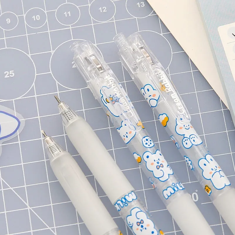 Paper Cutter Utility Knife Simple Pocket Knife Manual Art Sticker kawaii Stationery Papeleria Girl Scrapbooking DIY Tools
