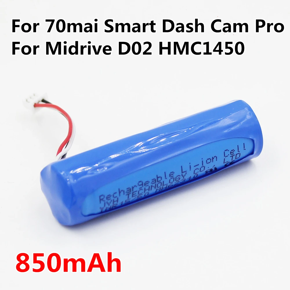 Новый литий-ионный аккумулятор 3 7 в 850 мАч для 70mai Smart Dash Cam Pro Midrive D02 HMC1450 сменные