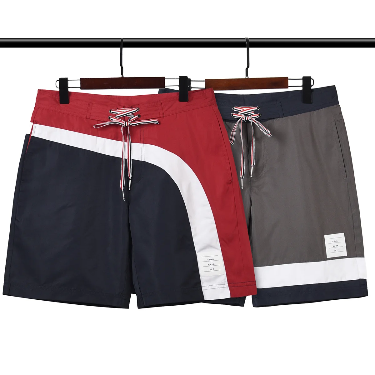 THOM BRIUN's new TB Beach pants Striped Split Pants for men and women sport casual pants