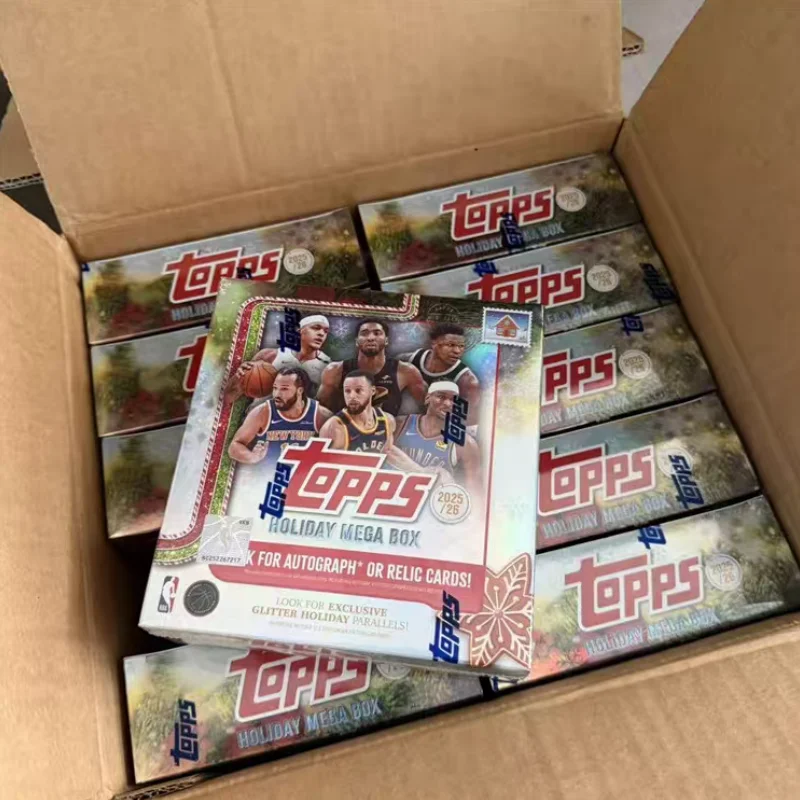 Фото В наличии: Оригинальный набор коллекционных баскетбольных карточек Topps Chrome Holiday Mega Box 2025-26, рождественское издание, коробка-сюрприз №5
