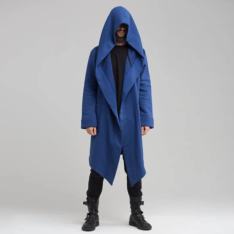 

2023 Autumn Men's Jacket New Men's Coat Long Cardigan Cape Hoodie Oversized Trendy High Street Hip Hop Harajuku Fashion Men
