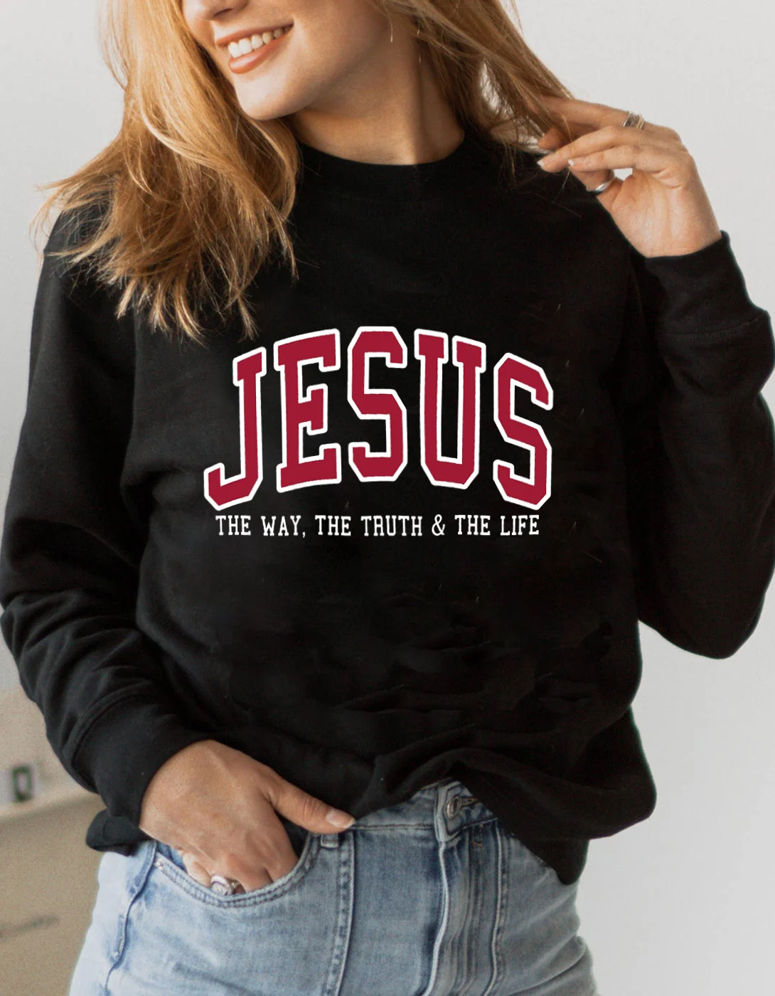 

Женский свитшот с изображением Иисуса дороги истины жизни, Вдохновляющие пуловеры, Женские повседневные топы с изображением Библии