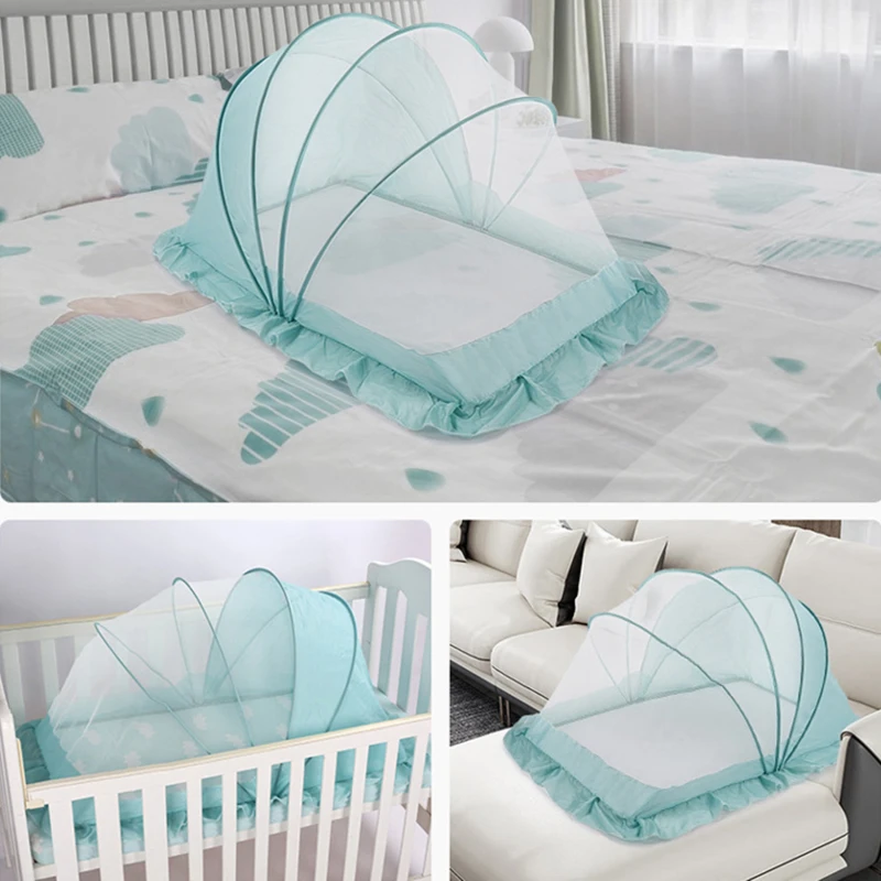 Portable Foldable Crib Children'S Mosquito Net Tent Children Summer Cradle Bed Crib Sleeping Mosquito Net Sleeping Pad