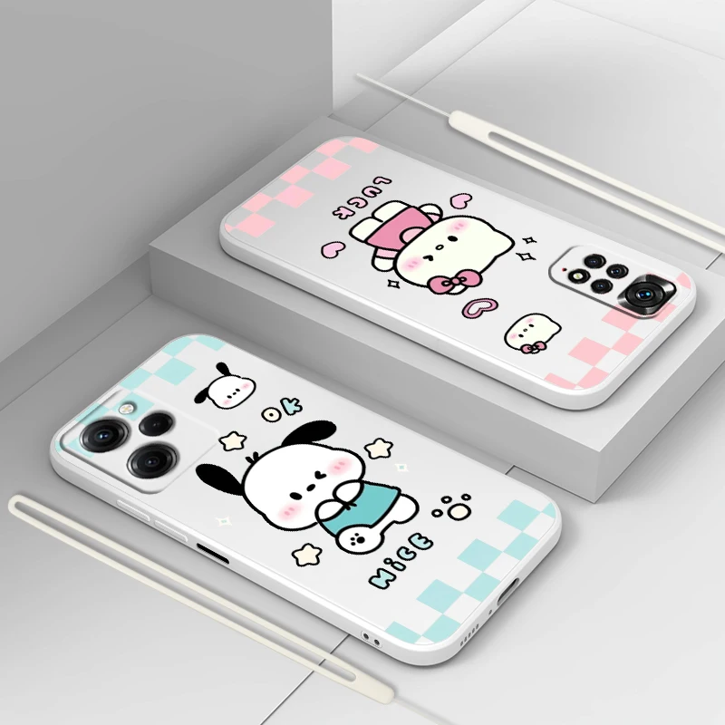 

Hellokitty Kuromi Pochacco For Xiaomi Redmi Note 12 11 11T 10 10S 9 9S 9T 8 8T 7 Pro Plus Speed Liquid Rope Soft Phone Case