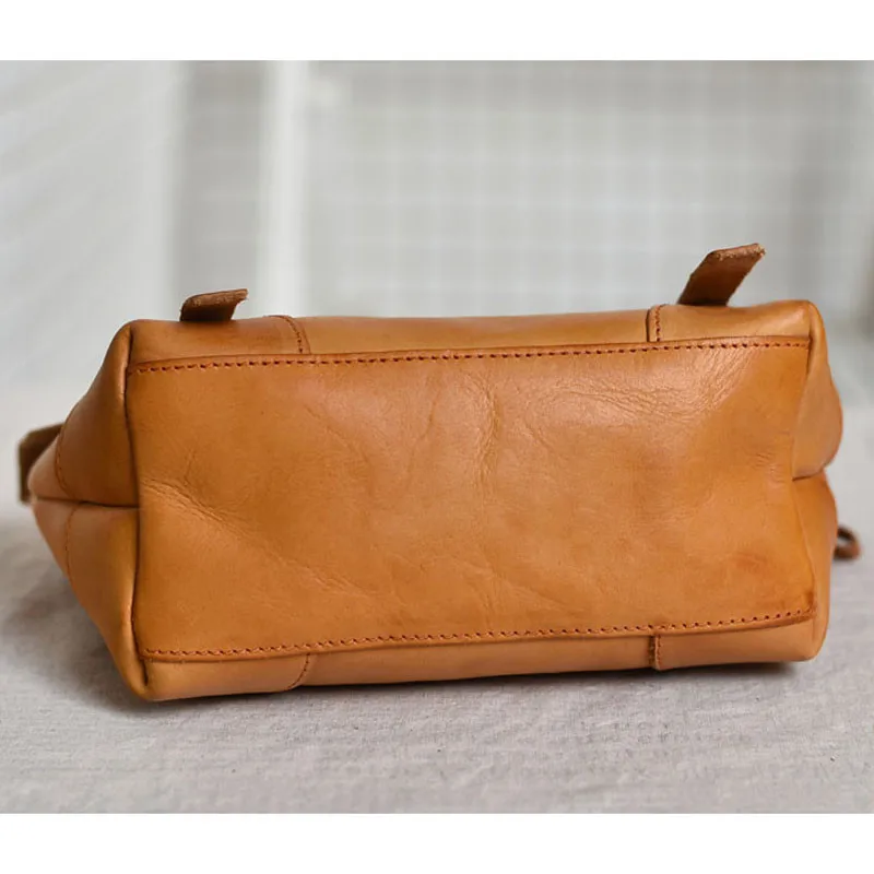 Vintage handmade genuine leather women's small handbag casual luxury natural real cowhide party female shoulder messenger bag