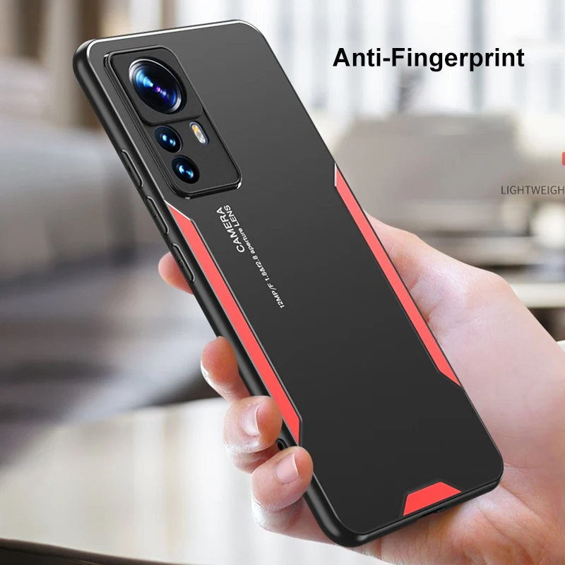 Алюминиевый металлический чехол для Xiaomi Mi 12T Pro матовый из ТПУ силиконовый