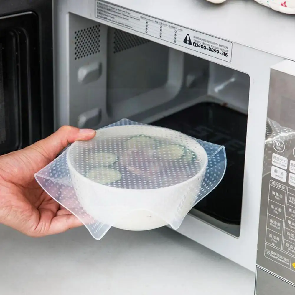 

Адаптируемая силиконовая деталь, герметичная крышка для хранения кухонной пленки, вакуумная многофункциональная пищевая Растяжка E3d2