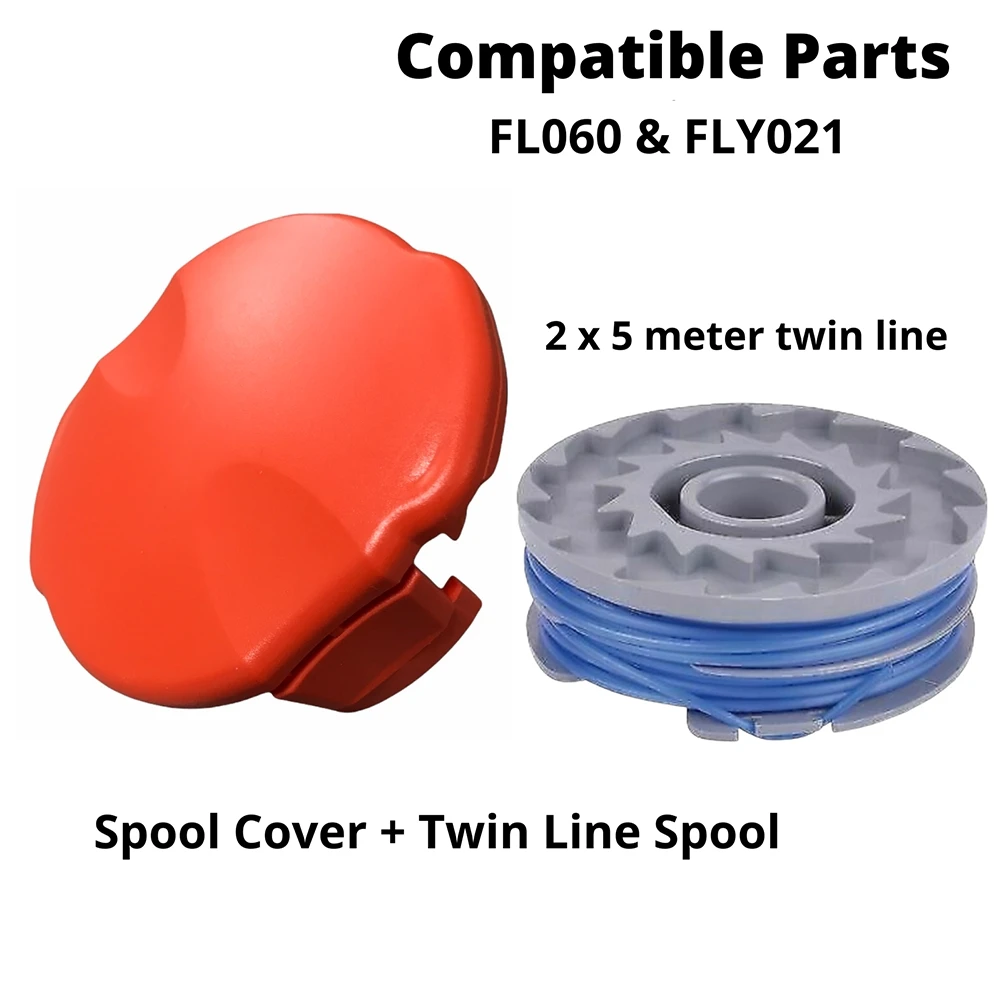 

Free Shipping Replacement Spool Cover Cap + Spool & Line For FLYMO Contour 500XT Strimmer FAST POST Lawn Mower Garden Accessory