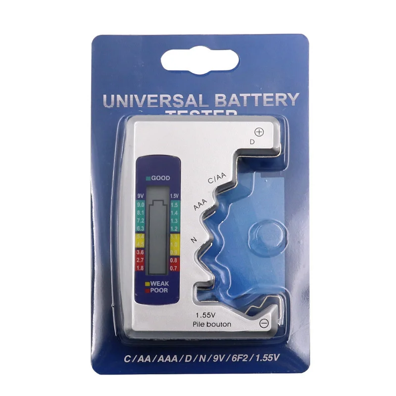 

Digital Battery Tester Lcd Display Aa/Aaa/9v/1.5v Button Cell Battery Capacity Check Voltage Checker Electrical Instruments