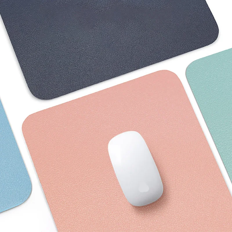 

1pc PU leather mouse pad simple solid color waterproof water table pad kawaii large dimensions computer accessories office Best