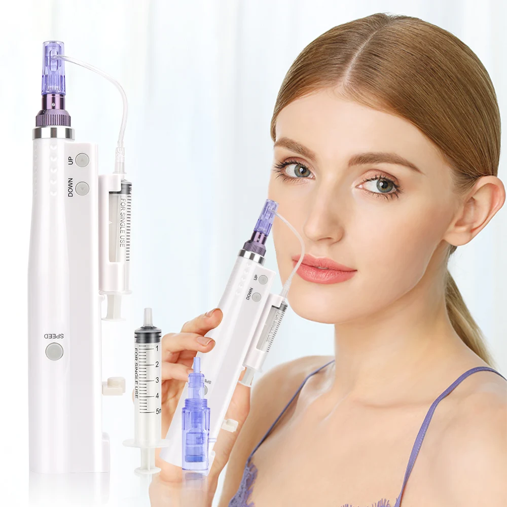 

Hydra Injector Derma Pen Nano Water Mesotherapy Microneedle Dr Pen Mesogun Needles Injection Dermapen Facial Treatment Machine