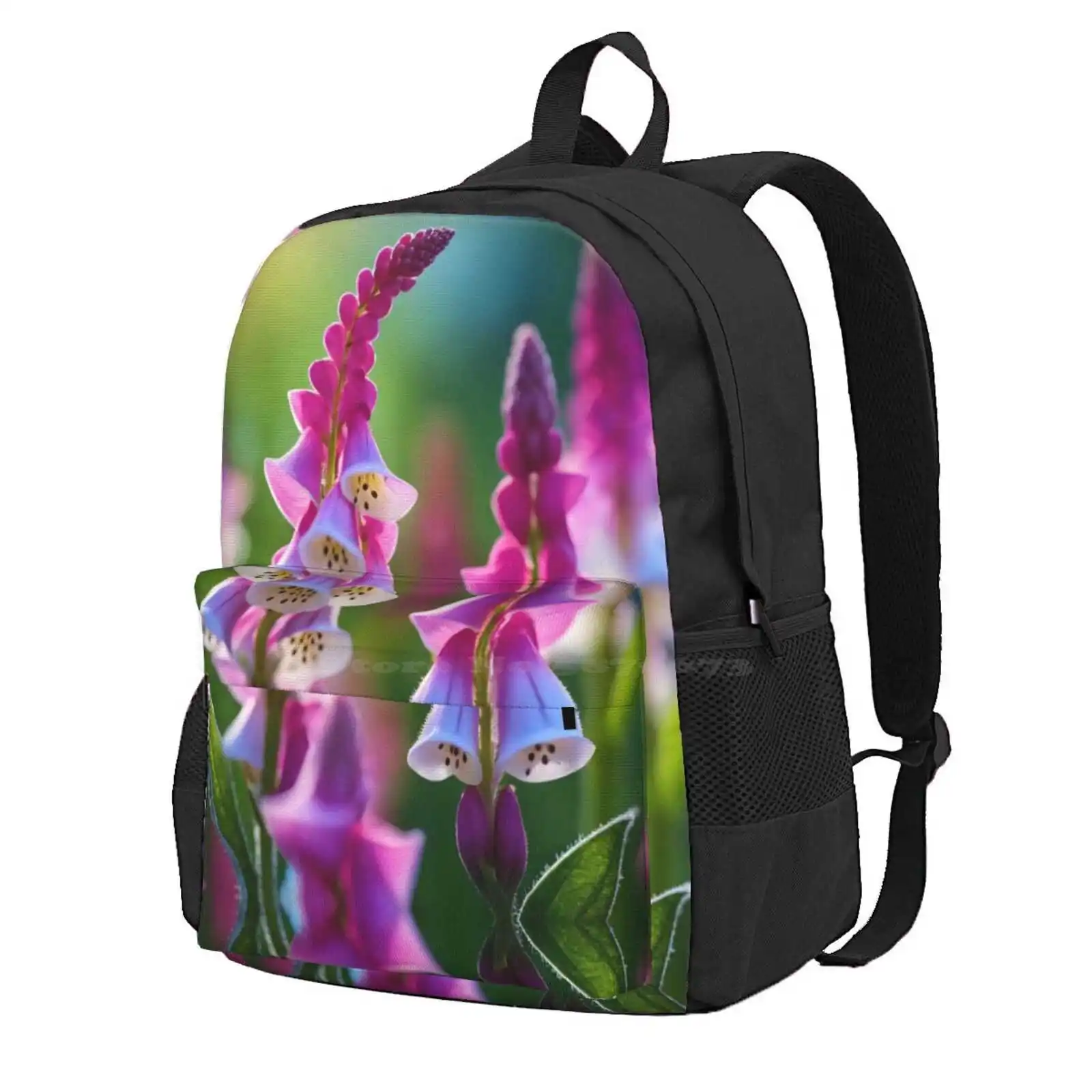 Лидер продаж школьный рюкзак Foxglove модные сумки с розовыми цветами лугом