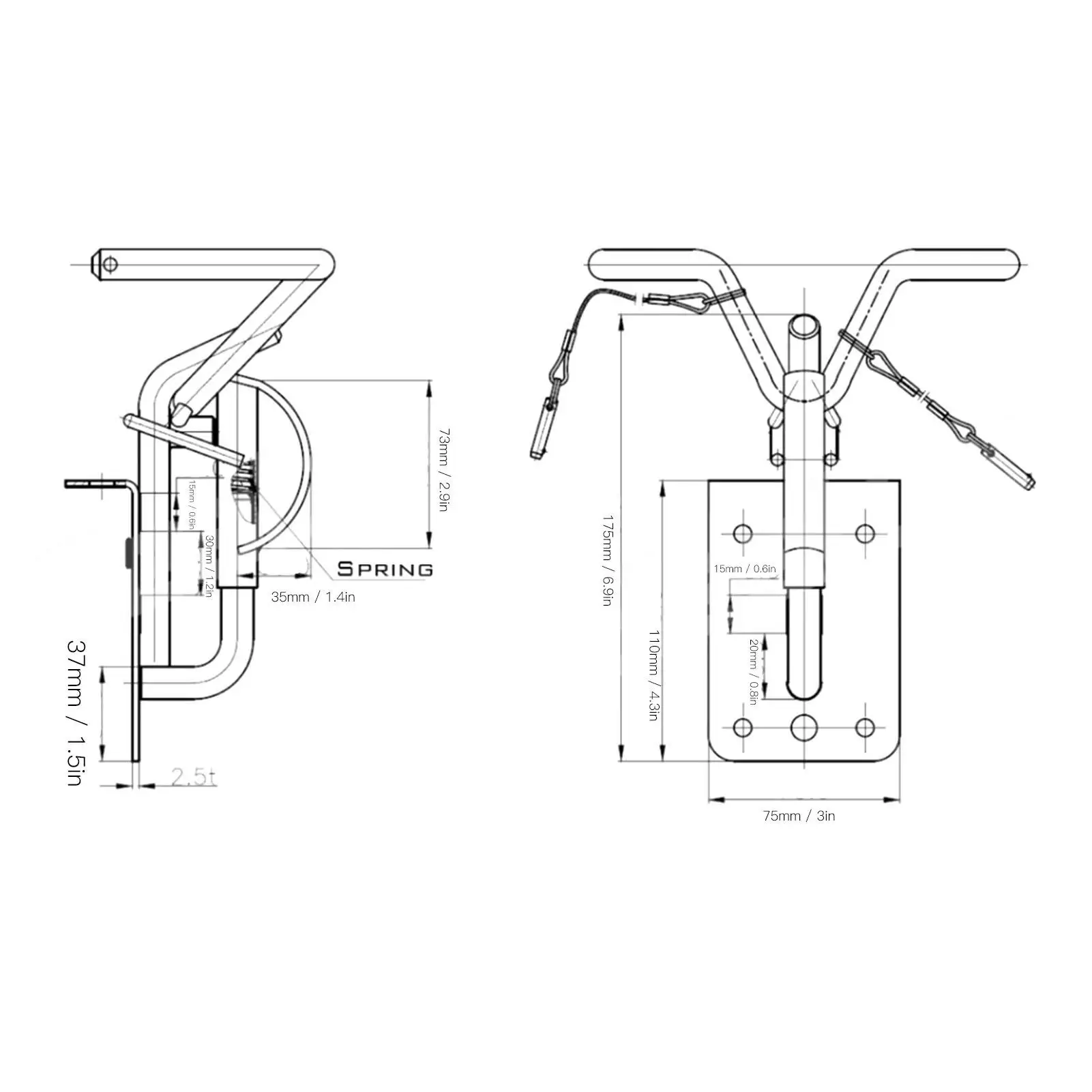 Быстросъемная защелкивающаяся система 304 из нержавеющей стали-морской замок Davit