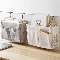 bedside fabric storage hanging bag environmentally friendly durable household small objects iron hook sofa storage bag