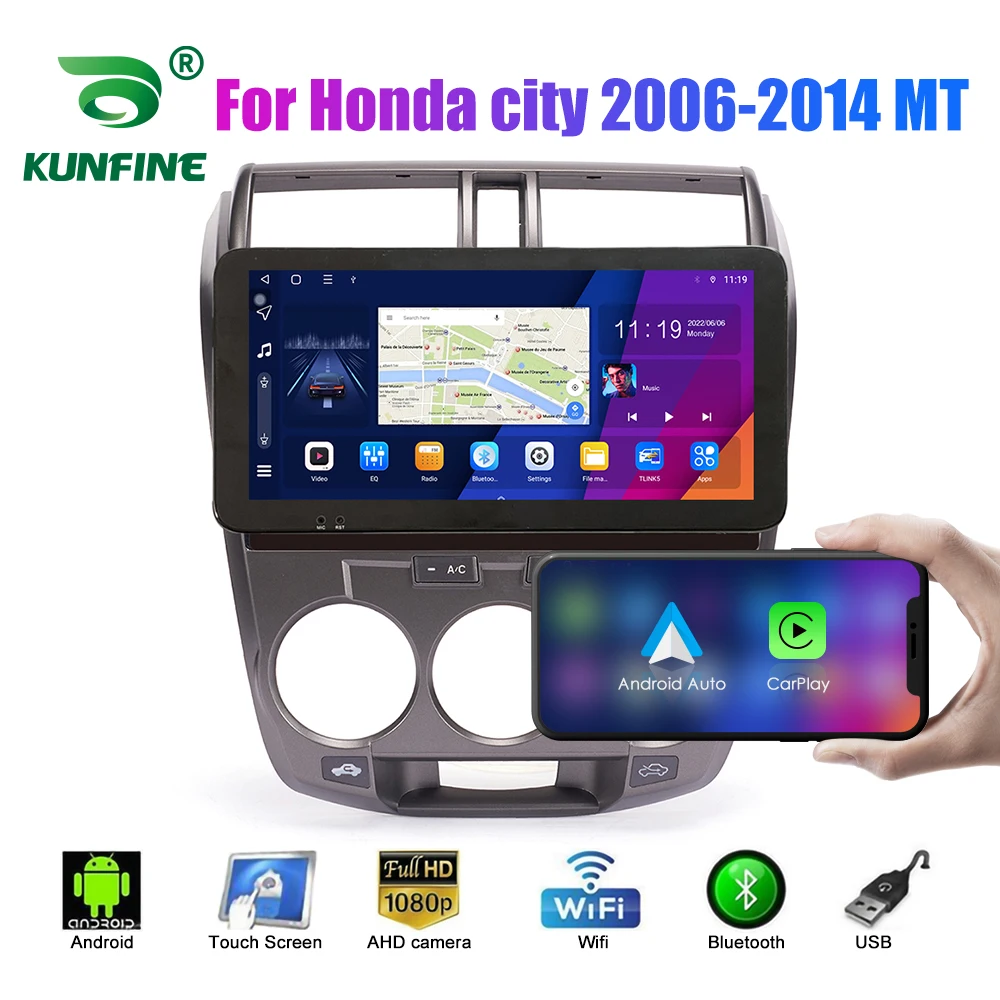 

10.33 Inch Car Radio For Honda city 2006-2014 MT 2Din Android Octa Core Car Stereo DVD GPS Navigation Player QLED Screen Carplay