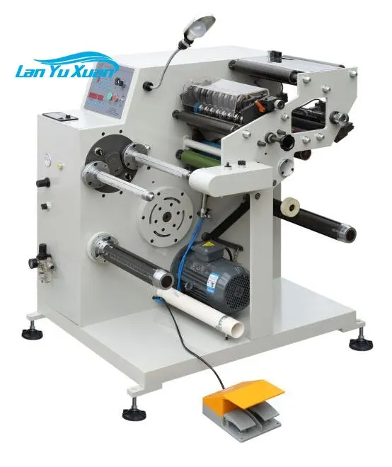 

SL320L High Speed Adhesive Label Roll To Roll Slitting And Rewinding Die Cutting Machine