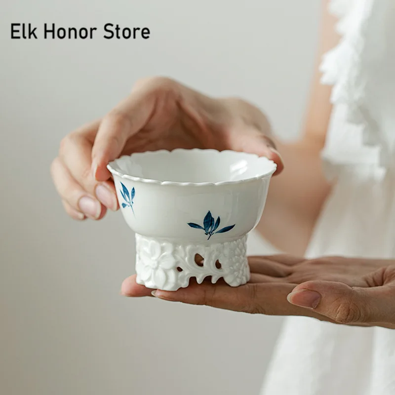 Чайная чашка с бабочкой и орхидеей 80 мл