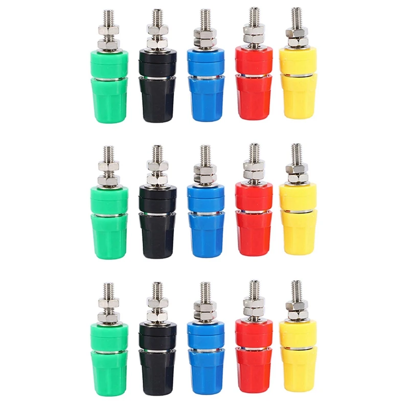 

AT14 15 шт. M4X36 клемма из чистой меди 4 мм разъем типа «банан» 20 А, Винтовая клемма, разъем «банан»