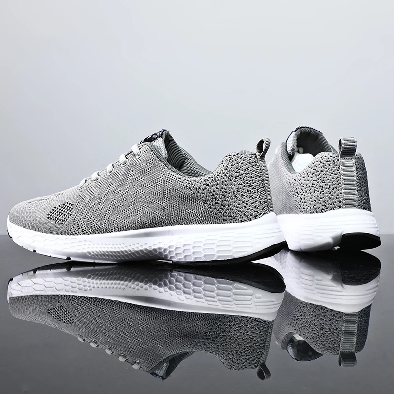 Men's Running Shoes Light Sneakers Breathable Casual Fashion Elastic Leisure Outdoor Mesh Sports Tennis Walking Shoes