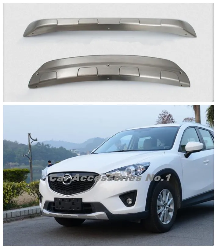 

For Mazda CX-5 CX5 2013 2014 2015 2016 Years Stainless Steel Car Front Rear Splitters Bumper Protector Guard Plate
