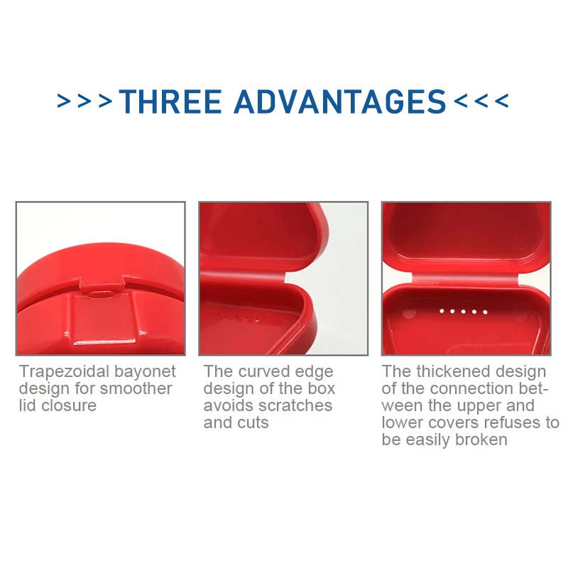 Пластиковый контейнер для хранения зубных браслетов коробка протезов чехол