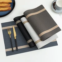 Modern Set of 4 PVC Placemat for Dining Table Mat Set Linens Place Mat Accessories Cup Wine Decorative Mat Placemats for Table