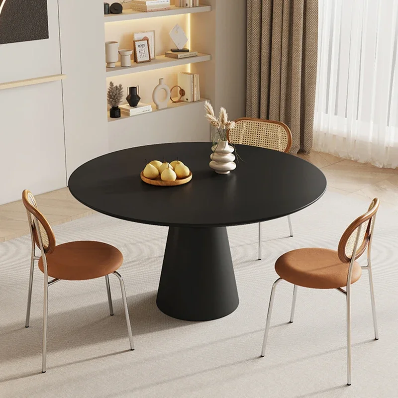 Минималистичные обеденные столы для гостиной кухни круглые уличные