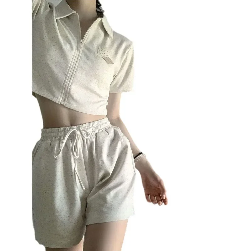 Комплект из 2 предметов в японском стиле повседневная укороченная футболка с