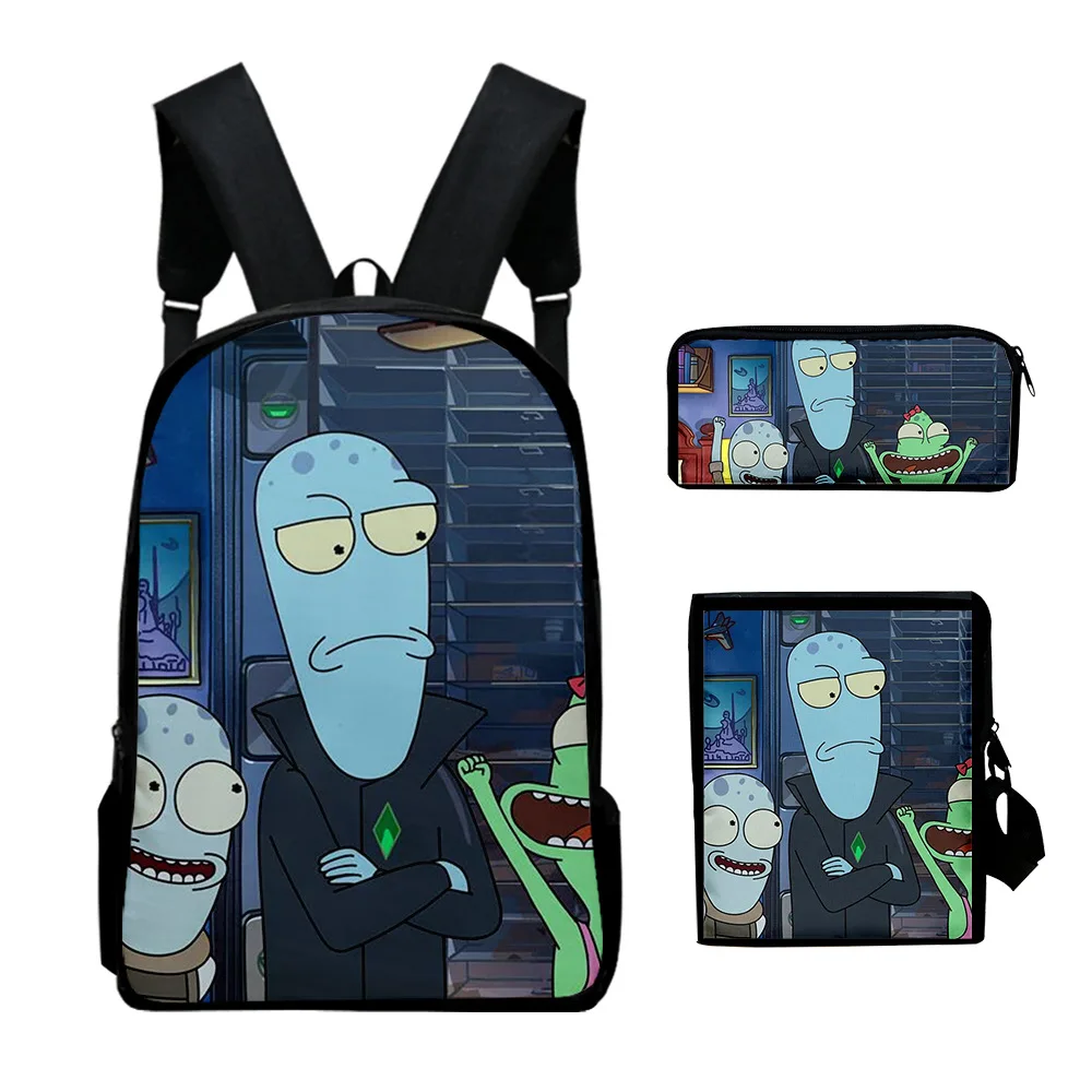 

Cartoon Novelty Cool Anime Solar 3pcs/Set Backpack 3D Print School Student Bookbag Laptop Daypack Shoulder Bag Pencil Case