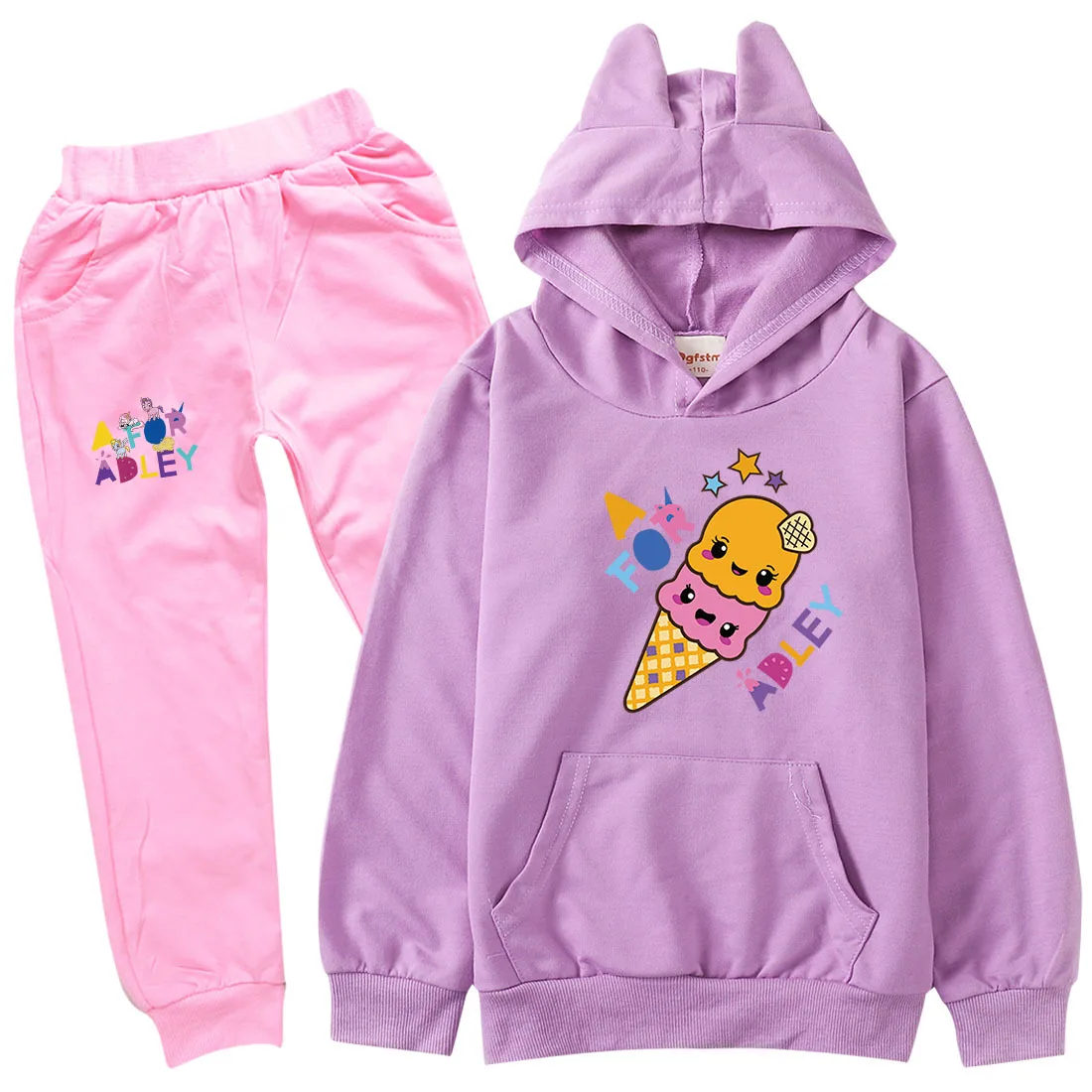 

Kids Autumn Cat Ear Hoodie Sweater+Trousers 2pcs Suit Cartoon A for Adley Clothes Baby Girl Clothing Sets Boys Sportsuits
