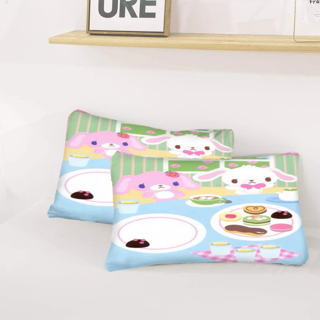 Фото Комплект простыней Sugarbunnies из одного постельного белья, полный чехол, одинарный льняной пододеяльник №4