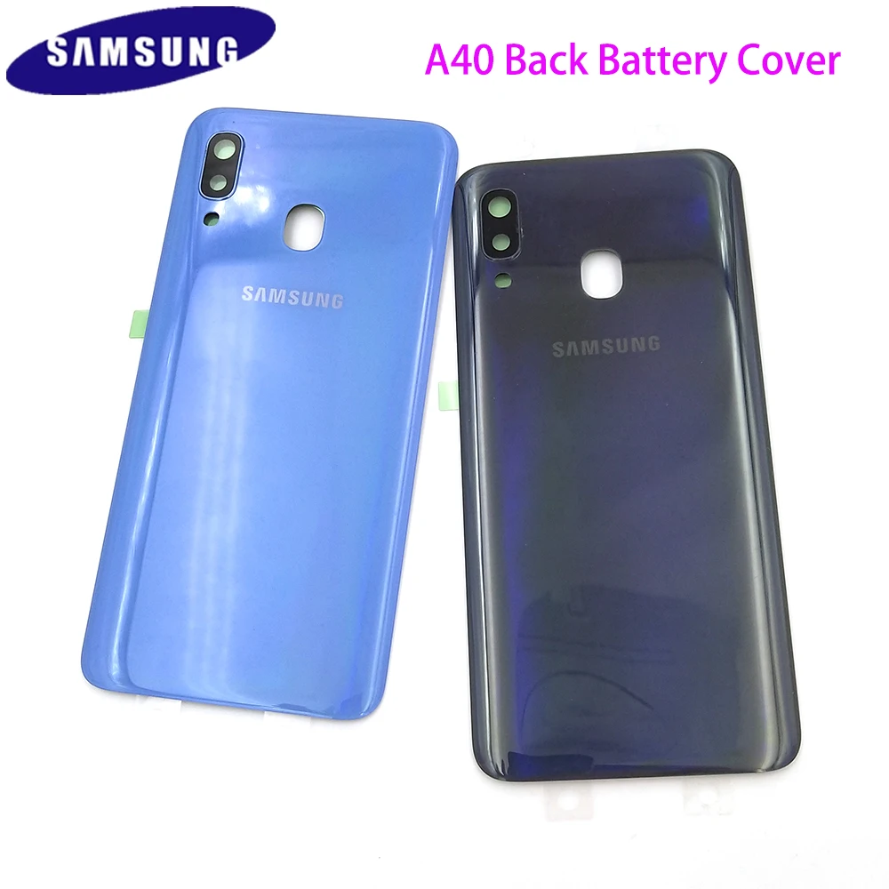 

Оригинальная задняя крышка аккумулятора Samsung Galaxy A40, задняя крышка корпуса A405 2019 A405F A405DS, задняя крышка на клейкой основе + стеклянный объекти...
