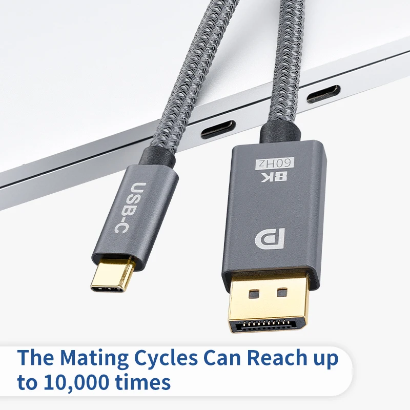 Кабель USB Type C к DP 1 4 HD 8K 60 Гц 4K 144 медный плетеный кабель DisplayPort для 2021 MacBook Pro M1 Mac Mini XPS