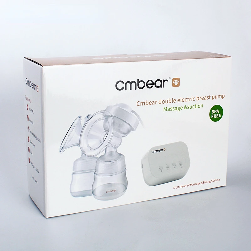 Electric Breast Pump Wholesale Brand New Rechargeable Bilateral Multi-gear Mode Adjustment English Version enlarge