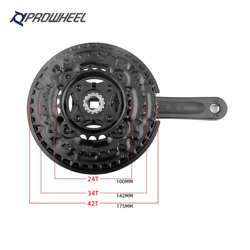 Коленчатый патрон Prowheel 170 мм алюминиевый сплав 8 скоростей переменная скорость
