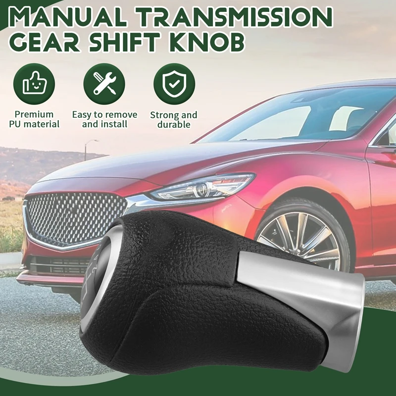 6 Speed Car Manual Transmission Gear Shift Knob Black Lever Handball KD45-46-030 For Mazda 3 CX-5 2013-2016