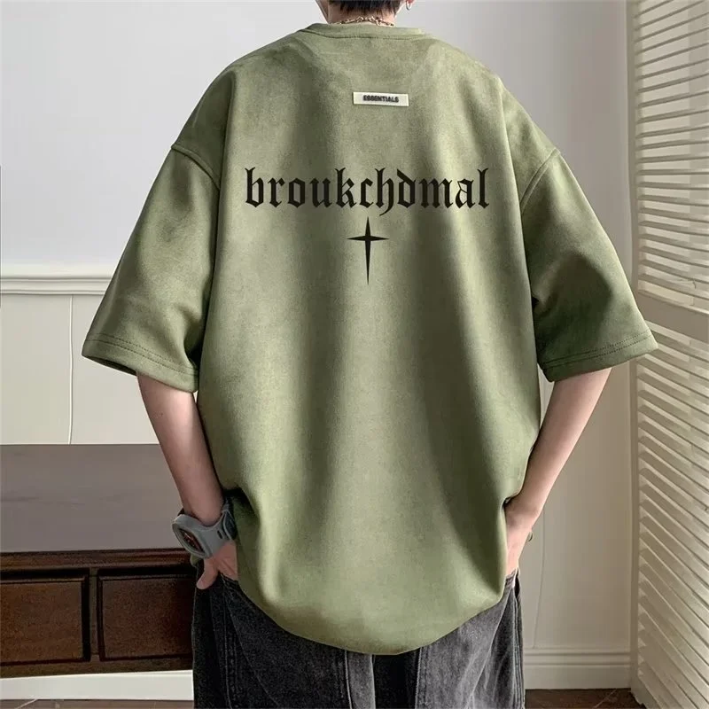 

Spring And Summer Men's Cotton Short Sleeve T-shirt For English Alphabet Clothing Men Streetwear Harajuku Shipping With Free