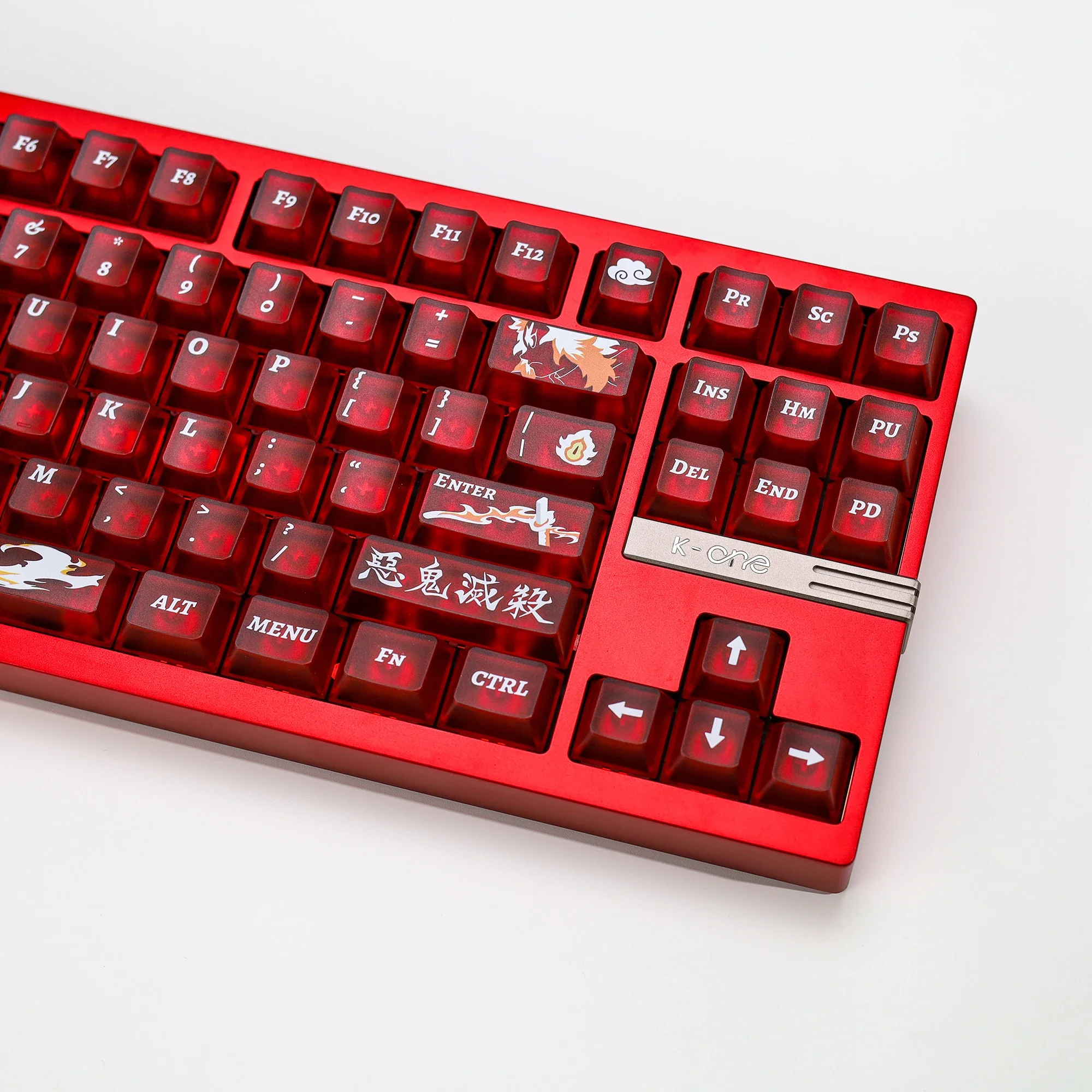 Фото KBDiy Cherry Profile Froyo Keycap Пользовательские красные полупрозрачные колпачки для механической клавиатуры 137 колпачков для клавиш Материал ПК УФ-принт aula F87 F108 F99 Pro ACE60 ACE68 RAINY75 AK74 gx87 crush80 r №5