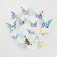 24pcs butterfly 3d wall sticker for living room bedroom home decoration diy butterflies art fridge stickers on the wall decor